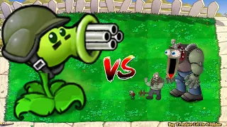 GATLING PEA VS giga gargantuar VS dr zomboss PLANTS VS ZOMBIES BATTLEZ