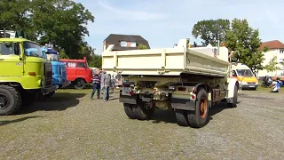 IFA Treffen Ludwigsfelde 2023 IFA H 6 IFA W 50 und IFA L 60 verlassen die Veranstaltung