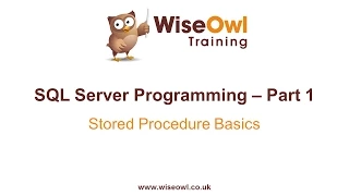 SQL Server Programming Part 1 - Stored Procedure Basics