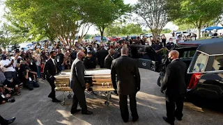 Thousands pay their respects to George Floyd before his funeral in Houston