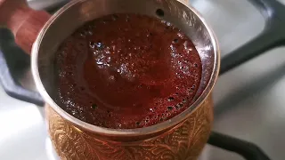 Как сварить кофе в турке с пенкой,кофе по турецски.Köpüklü türk kahvesi resept.