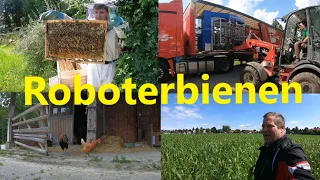 Roboter Bienen und Ackerkontrollfahrt