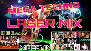 "MEGAMIX LO MEJOR DEL EURODANCE 90 TECHNO" LASER MIX & DJ EL CUERVO "MEGADJS" (leclik,doubleyou,max.