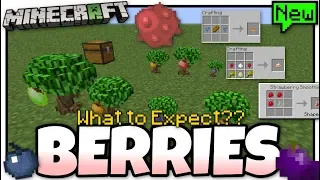 Minecraft - BERRIES - What to Expect? Taiga - Recipes, New Items & Bush - Bedrock / Console / Java