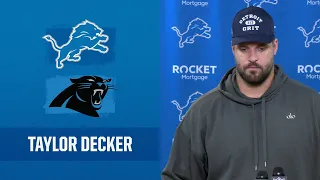 Taylor Decker postgame media availability | 2023 Week 5: Lions vs. Panthers