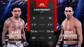 МАКС ХОЛЛОУЭЙ VS ТОНИ ФЕРГЮСОН UFC 5 CPU VS CPU