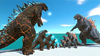 Epic War | Lava Godzilla 2014 vs Gojira - Animal Revolt Battle Simulator