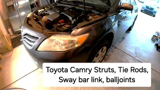 Toyota Camry - How to replace front struts, sway bar links, tie rod ends and lower ball joints