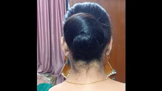 stylish and easy bun with donut for long and medium oily hairs 🥰🥰