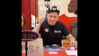 WR 3.13s - Kỷ lục thế giới rubik 3x3 Max Park #wr #maxpark #shorts #shortvideo