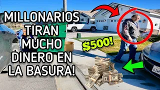 ♻️MILLONARIOS TIRAN DINERO A LA BASURA!!🤑✅Lo Que Tiran En USA 🇺🇸! Dumpster Diving En California!