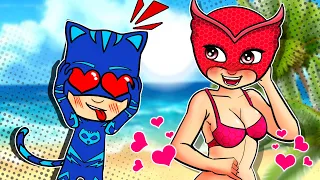 PJ Mask! (Animation) Catboy Fall In Love with Owlette | Paper PJ Masks Life