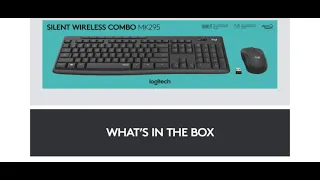 Wireless  Keyboard + Mouse (Logitech MK295)..unbox...