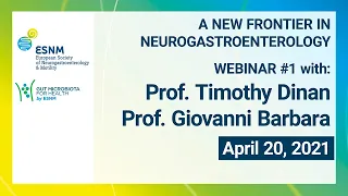 WEBINAR Microbiota and Gut Brain Connection A new Frontier in Neurogastroenterology 1 April 20, 2021