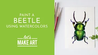 Let's Paint a Beetle | Watercolor Tutorial with Sarah Cray