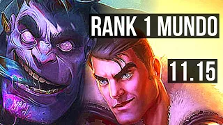 DR. MUNDO vs JAYCE (TOP) | Rank 1 Mundo, 5/1/2 | NA Challenger | v11.15