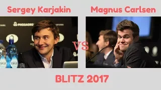Sergey Karjakin Vs Magnus Carlsen |  Blitz Chess 2017 | An easy game for Magnus Carlsen
