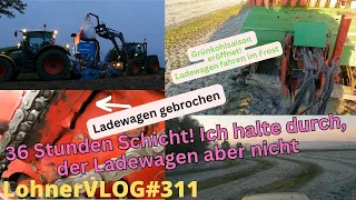 LohnerVLOG#311 Ladewagen bricht in 36h Schicht I Weizenaussaat mit Fendt 824 und Lemken Solitair