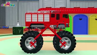Learning Colors city Vehicle magic garage pacman monster car transforming Play for kids car toys
