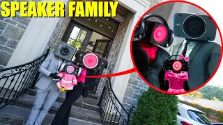 I CAUGHT SPEAKER WOMAN FAMILY IN REAL LIFE! (SKIBIDI TOILET FAMILY VERSION)