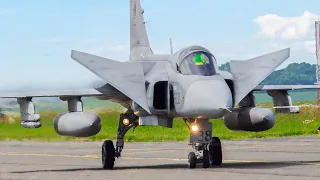 Swedish Most Advanced Jet Aircraft in Action
