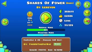 Geometry Dash 2.1 | "Daily Level" Shards Of Power By Lerevon(ALL COINS) | ItsDasher