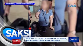 Babaeng nahuli sa aktong namimigay ng sobre, iginiit na para raw ito watchers' training | Saksi