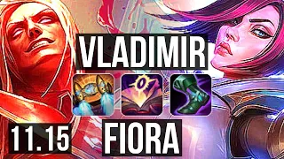 VLADIMIR vs FIORA (TOP) | 9/0/2, Legendary, 500+ games, 900K mastery | EUW Diamond | v11.15