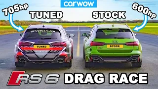 Audi RS6 - DRAG RACE *Tuned v Standard*