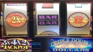 MY BIGGEST WIN EVER ON DOUBLE 3X 4X 5X DIAMOND SLOT MACHINE! TRIPLE DOUBLE DOLLARS! 3X 4X 2X JACKPOT