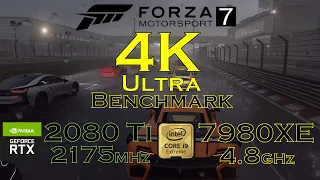 Forza Motorsport 7 | Benchmark | 4K Ultra Settings | RTX 2080 Ti | i9 7980XE