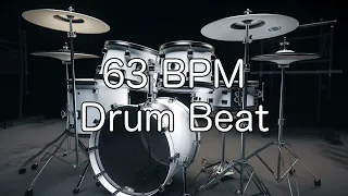 63 BPM Rock Drum Beat for Musical Practise