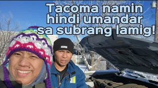 Sa subrang lamig dito sa Canada nahihirapan ang mga sasakyang umandar! | 🇵🇭🇨🇦