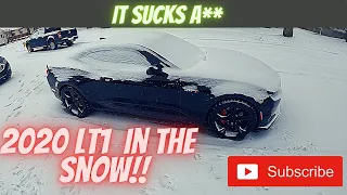 CAMARO LT1 NASTY COLD START & DIFFERENT MODES IN THE SNOW
