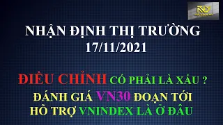 NHẬN ĐỊNH THỊ TRƯỜNG 17/11/2021 : ĐIỀU CHỈNH CÓ PHẢI LÀ XẤU , ĐÁNH GIÁ VN30 ĐOẠN TỚI ?