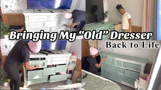 *NEW* PAINTING MY DRESSER TO MATCH MY NEWLY DECORATED BEDROOM ☺️😍| CLEOSHAAAJ