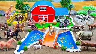 DIY creative miniature Cattle Farm - House Farm for Cow, Horse, Bull - Barn Animals Diorama