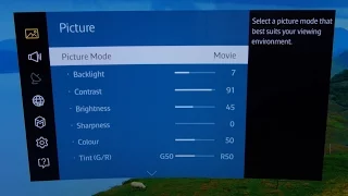 Samsung UE65JS8500 best picture settings