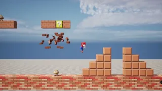 Mario Gameplay : Exploring World 1-1. Made In Unreal Engine #ue5 #unrealengine