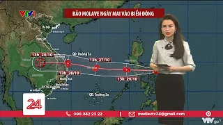 Bão số 9 Molave giật cấp 14, di chuyển nhanh, sẽ vào biển Đông trong ngày mai | VTV24