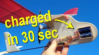 Capacitor powered free flight model