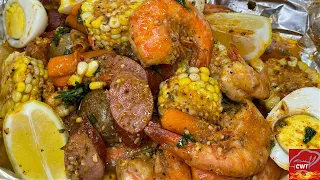 Seafood Boil Packet Oven And Grill Recipe |  Shrimp Boil Foil Packets |  Foil Packet Meals