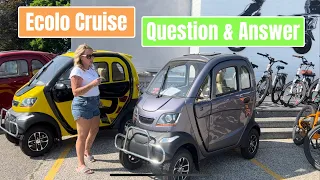 Ecolo Cruise Enclosed Mobility Scooter Question and Answer!
