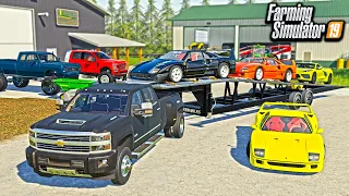 RICH REDNECK CAR BUYING! ($1,500,000 CLASSIC FERRARI & MORE!) | FARMING SIMULATOR 2019