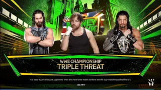 Roman Reigns Vs Seth Rollins Vs Dean Ambrose - WWE Championship Triple Threat Match | WWE 2k24