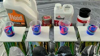 Fluid Art Bloom: Australian Floetrol vs US Floetrol vs Amsterdam vs Wood Conditioner Acrylic Pouring