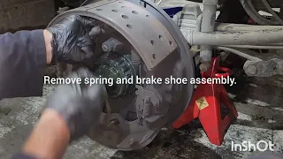 hino truck brake shoe replacement🛠