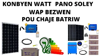 Konbyen watts pano wap bezwen pou chaje batriw / kijan ou ka kalkile konbyen panno wap bezwen