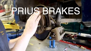 Generation 3 Toyota Prius rear brake pad replacement