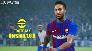 eFootball PES 2022 (Update Version 1.0.0.) - PS5 Gameplay (Barcelona vs. Manchester United) | 4K